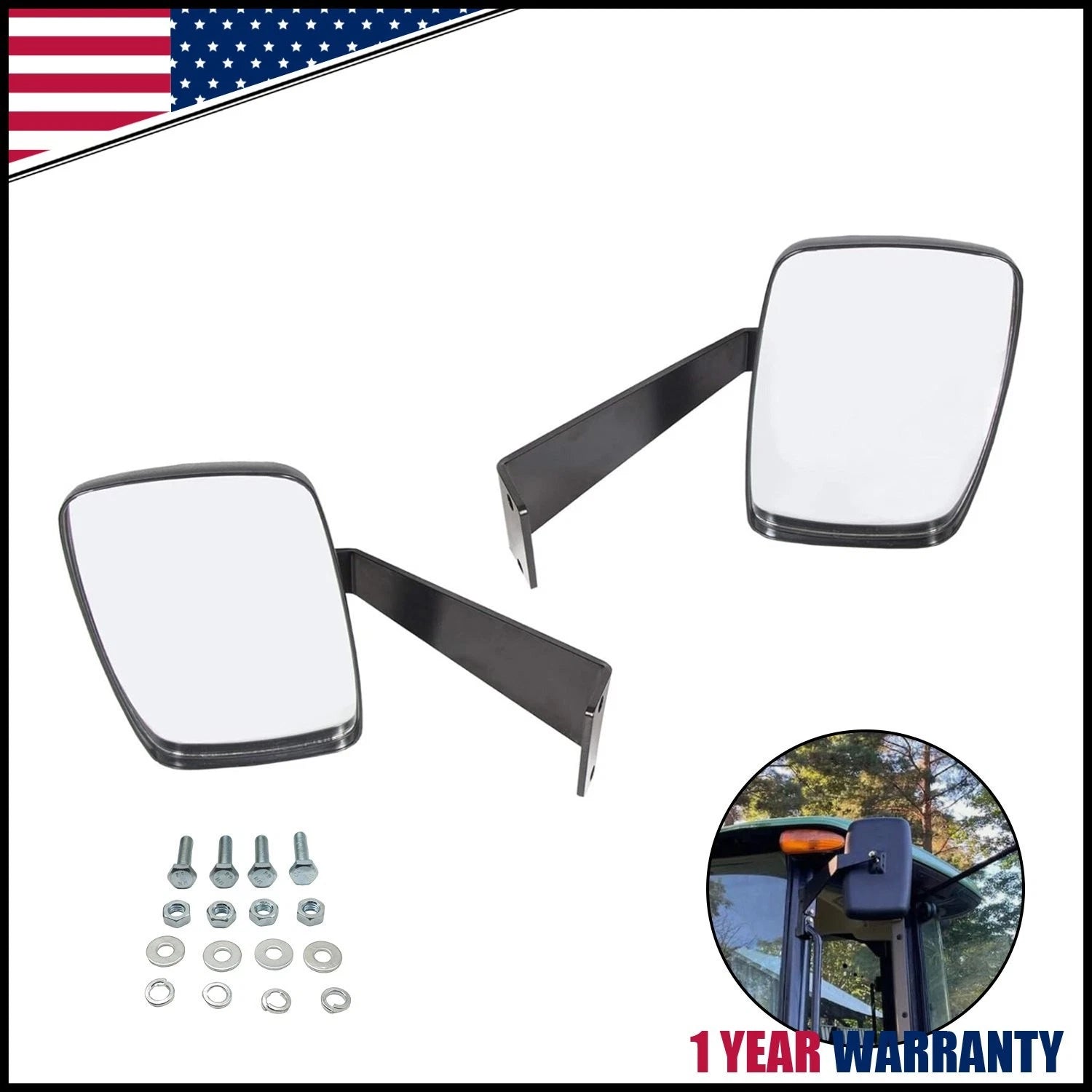 Set of 2 Value Mirrors for John Deere 5000 & 6000 Series (DM2455000)