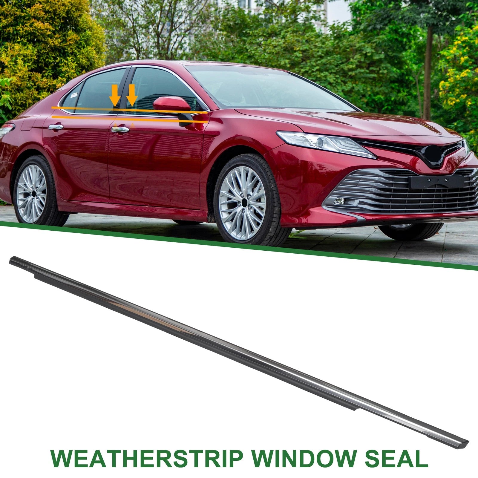 1pc Front Left Weatherstrip Window Seal No. 7572033080 for Toyota Camry (2002–2006)