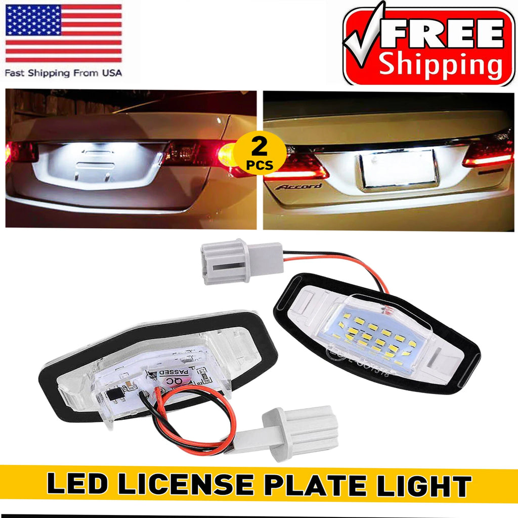 2X LED License Plate Tail Lights for Honda Accord (2008–2017)