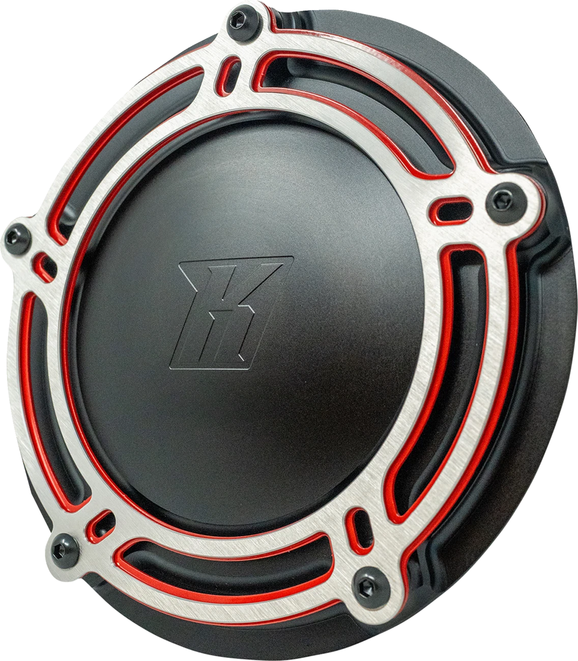 KODLIN USA Derby Cover for M8 Touring (K25409-RL) Black/Red