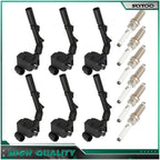 Set of 6 Ignition Coils & Spark Plugs for Mercedes-Benz C400 CLS400 E400 GL450 ML400 (2015–2016)