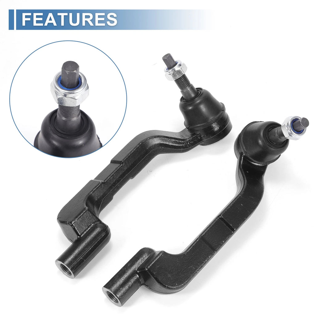 Set of 4 Front Inner Outer Tie Rod End Links for Chrysler 300, Dodge Charger