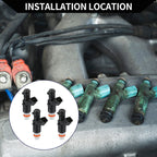 Set of 4 Fuel Injectors for Honda Civic (2006–2011) 1.8L No.16450-RNA-A01