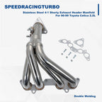 Stainless Steel 4-1 Shorty Exhaust Header Manifold for Toyota Celica (1990–1999)