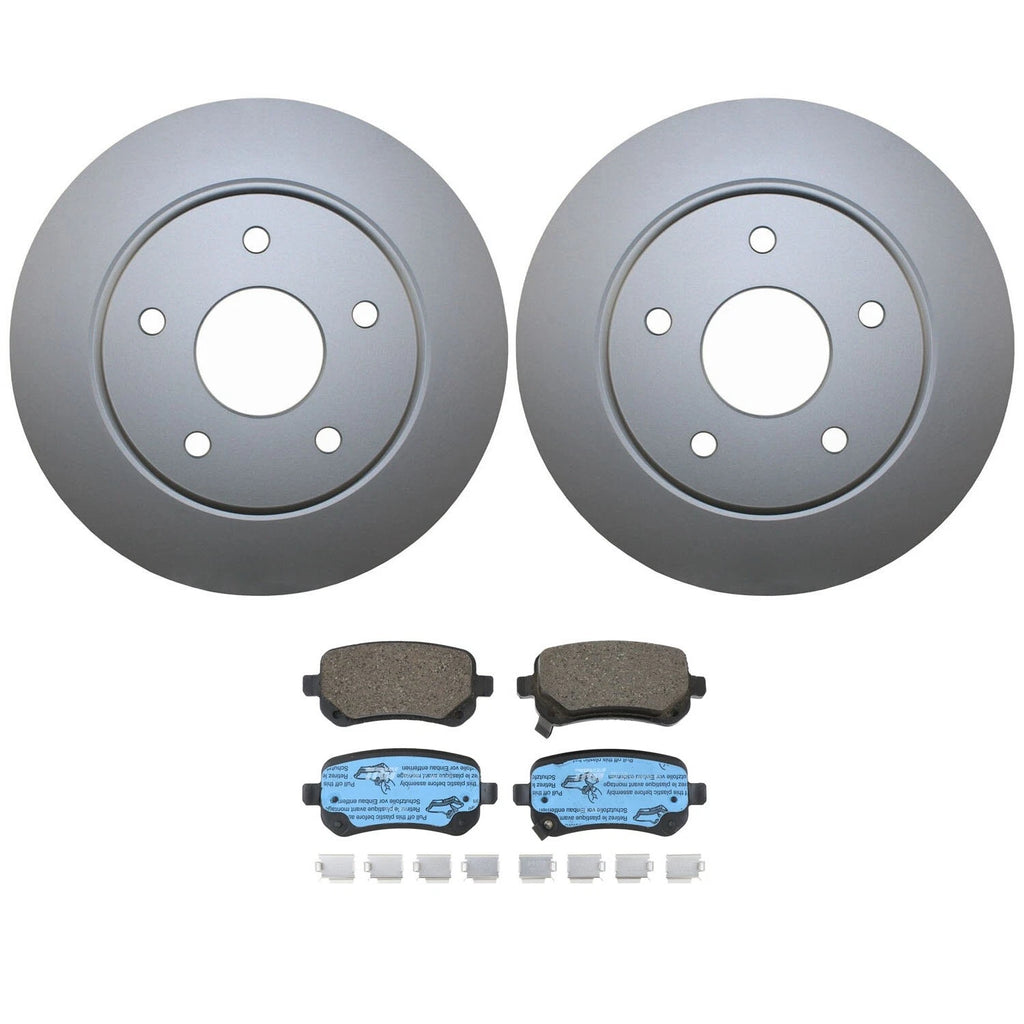 Rear Brake Kit with 305mm Disc Rotors & TRW Pro Ceramic Pads for Chrysler Dodge VW