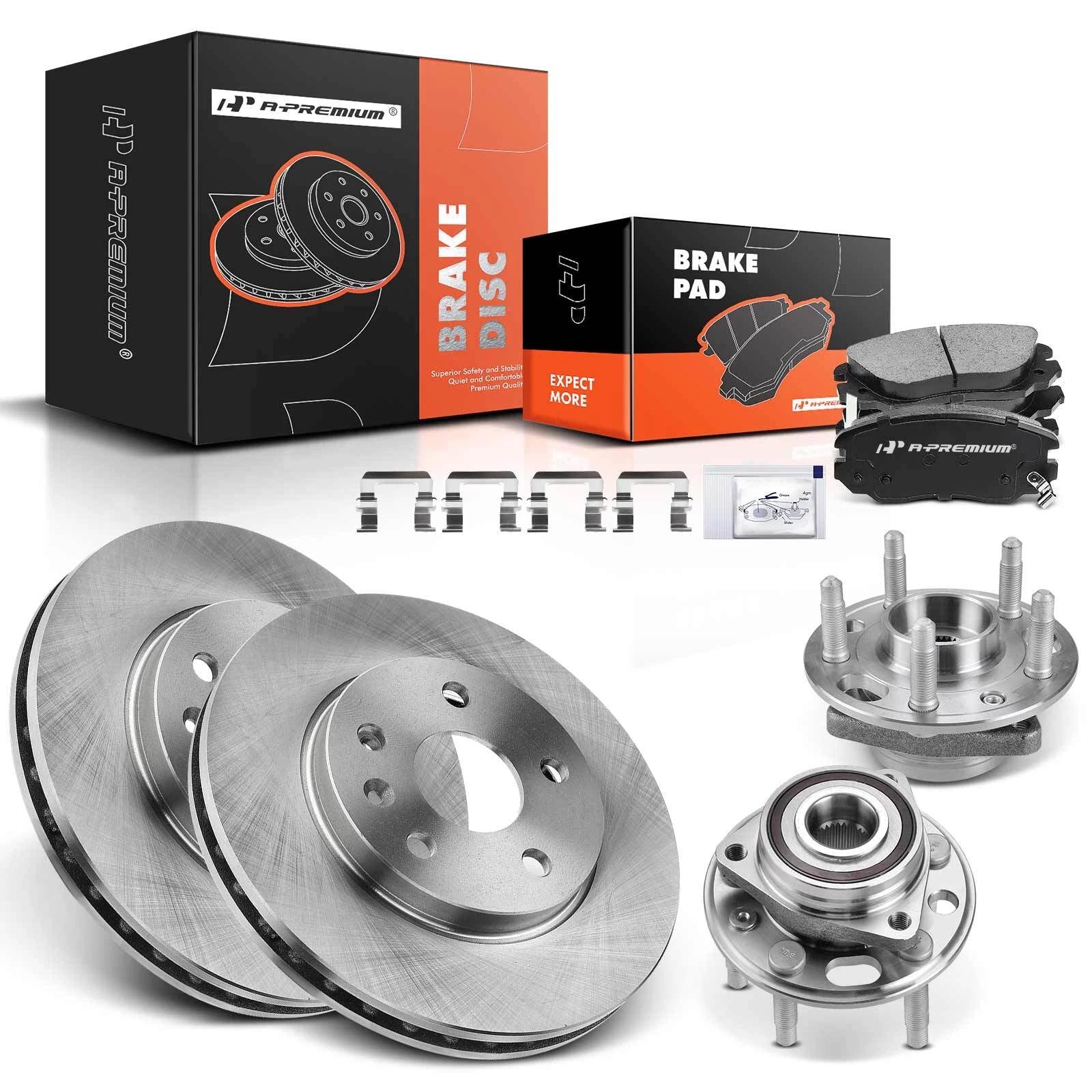 Front Disc Brake Rotor & Pad Set for Chevrolet Malibu 