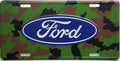 Camo Built Tough Truck Tag Emblem License Plate for Ford Pickup
