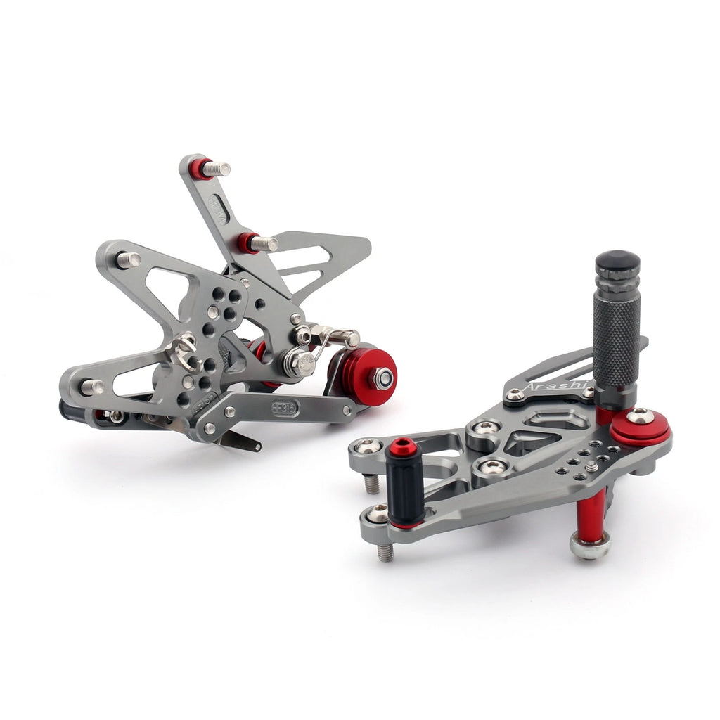 Racing Rearsets Footrest Set for Triumph Daytona 675 (2013–2017) Gray