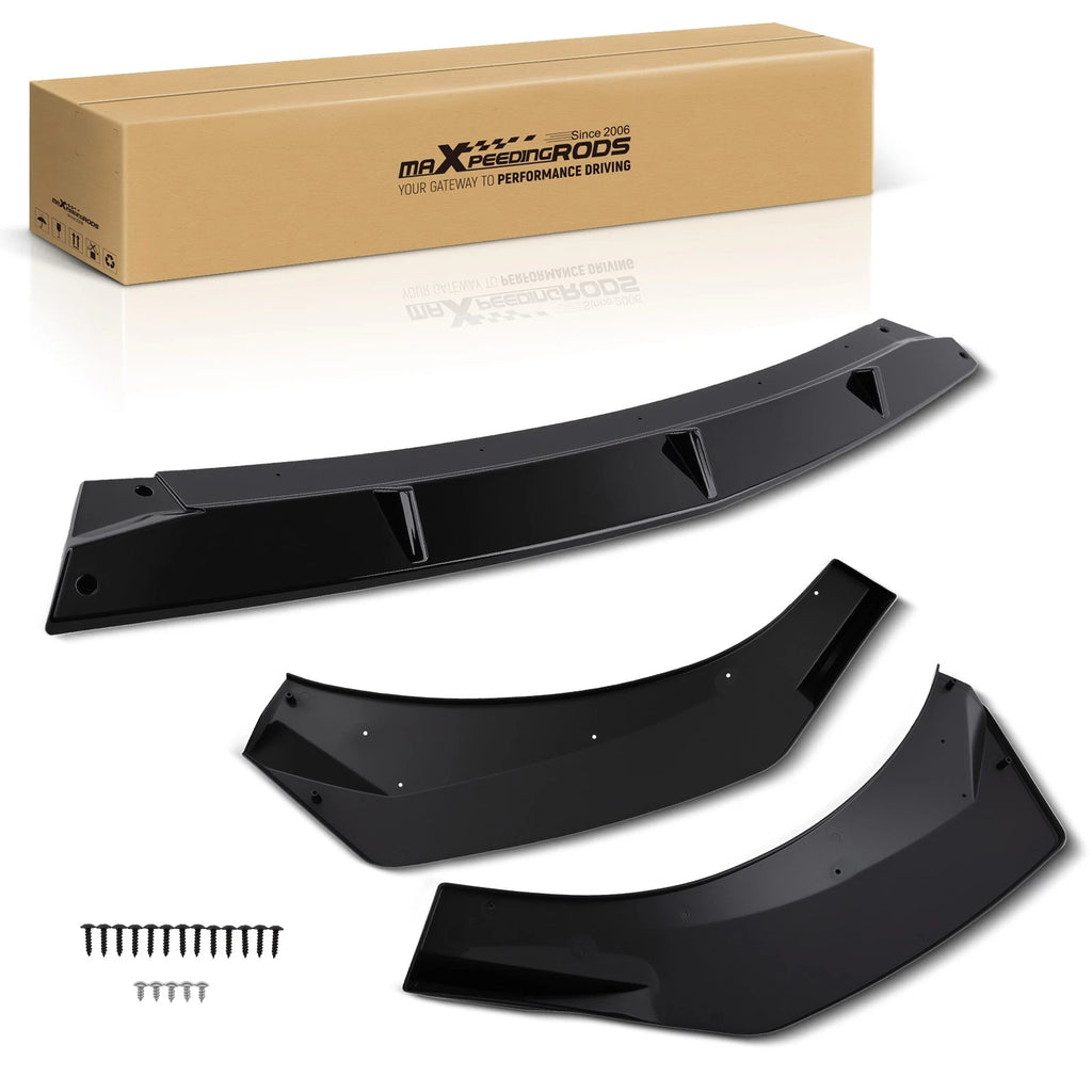 Front Bumper Guard Lip for Hyundai Elantra (2021–2024) Gloss Black