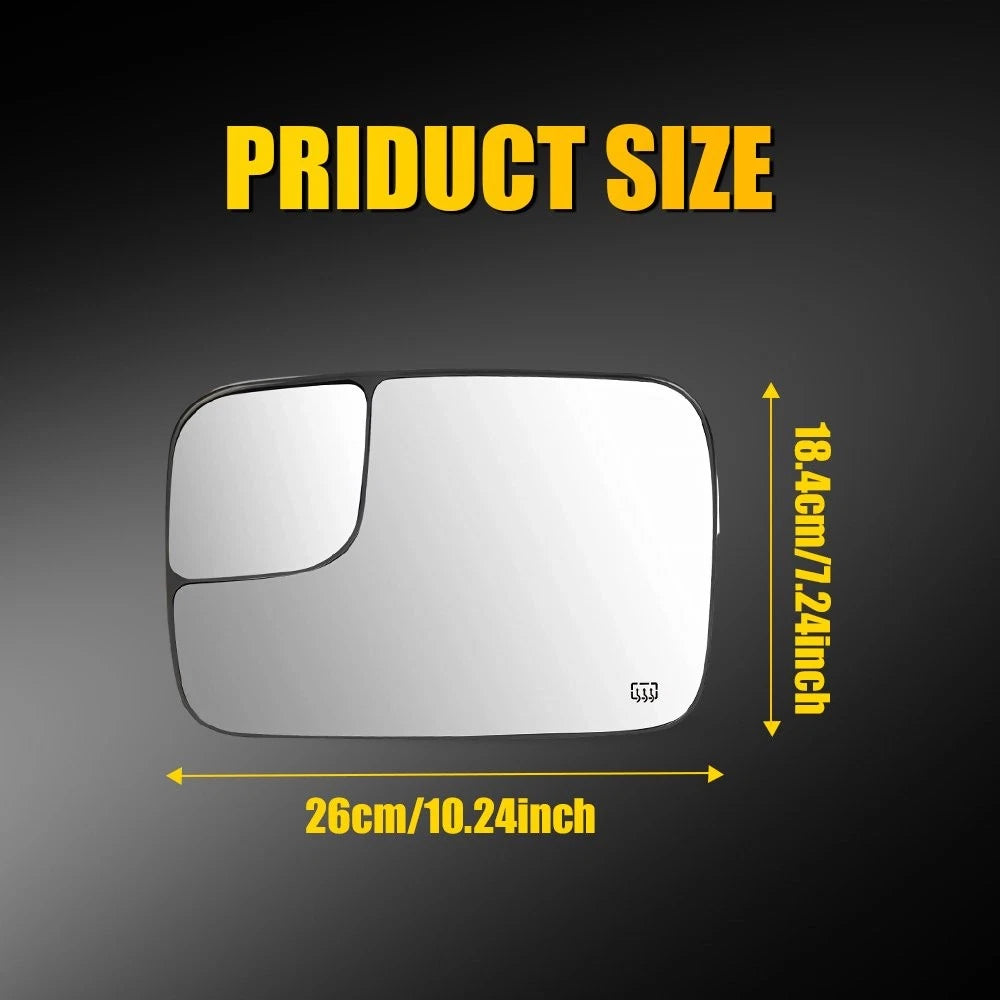 Left Driver Heated Mirror Glass for Dodge Ram 1500 (2005â2009)