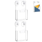 Wall Mounted Acrylic Holder with Suction Cups for Promotional Materials