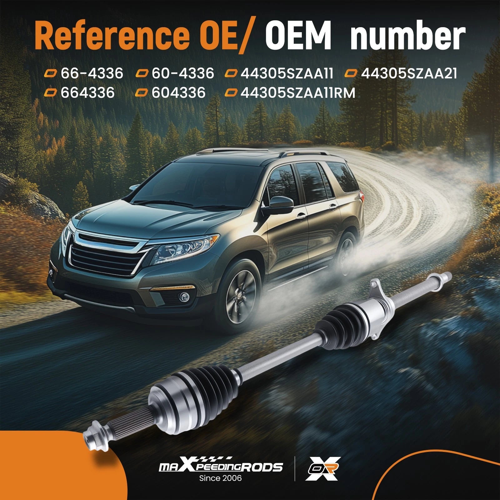 Front Right CV Joint Axle Assembly for Honda Pilot (2012-2015)