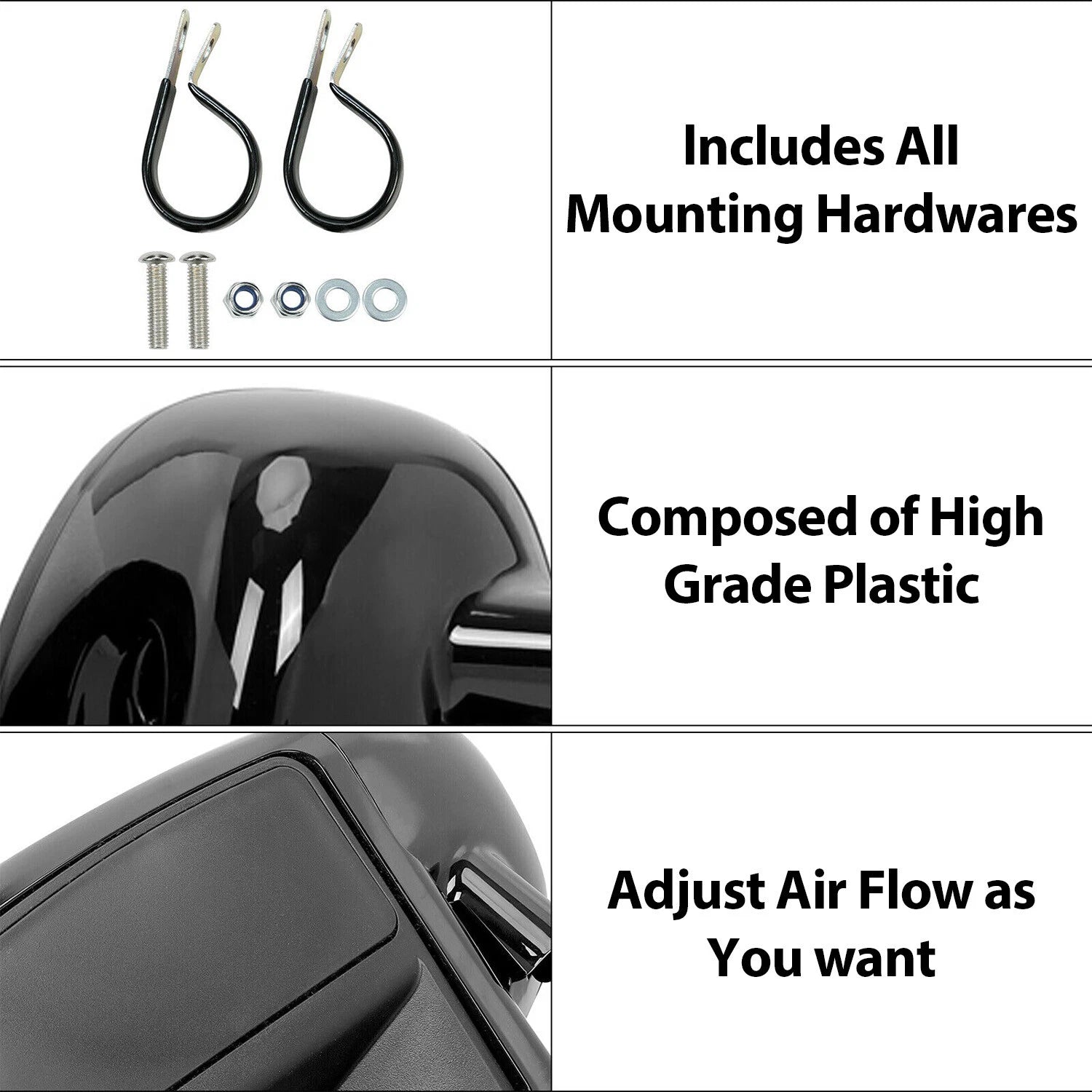 Lower Vented Fairing Speaker Box Pod for Harley Touring Street Glide (2014–2024)