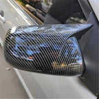 Carbon Fiber Look Rearview Mirror Cap Cover Trim Set for 2007-13 Toyota Corolla
