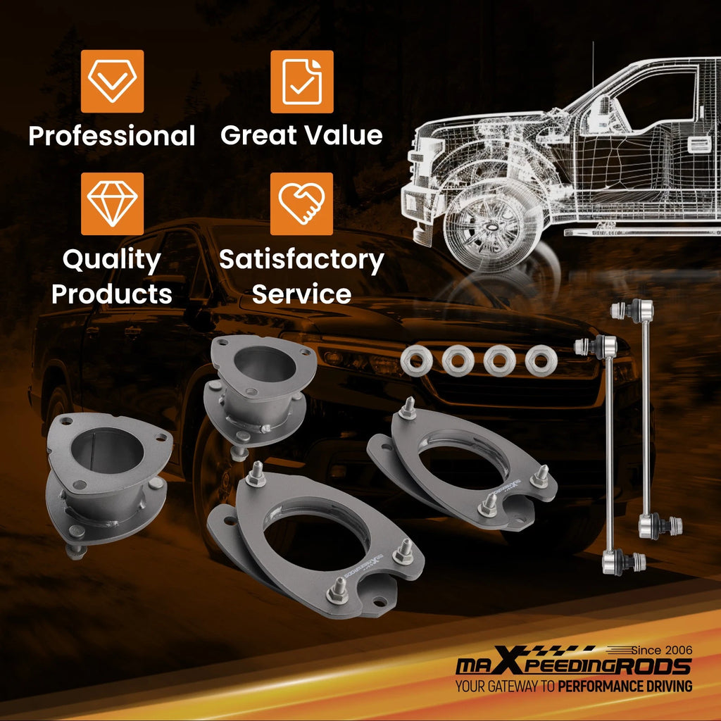 2" Rear & 2.5" Front Lift Spacer Kit for Honda Ridgeline (2006–2014)