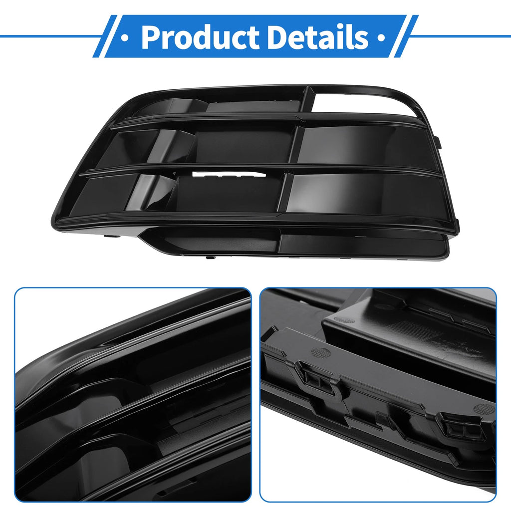 1pc Fog Light Grill for Audi Q5 SQ5 (2018–2022) No. 80A807680H Black
