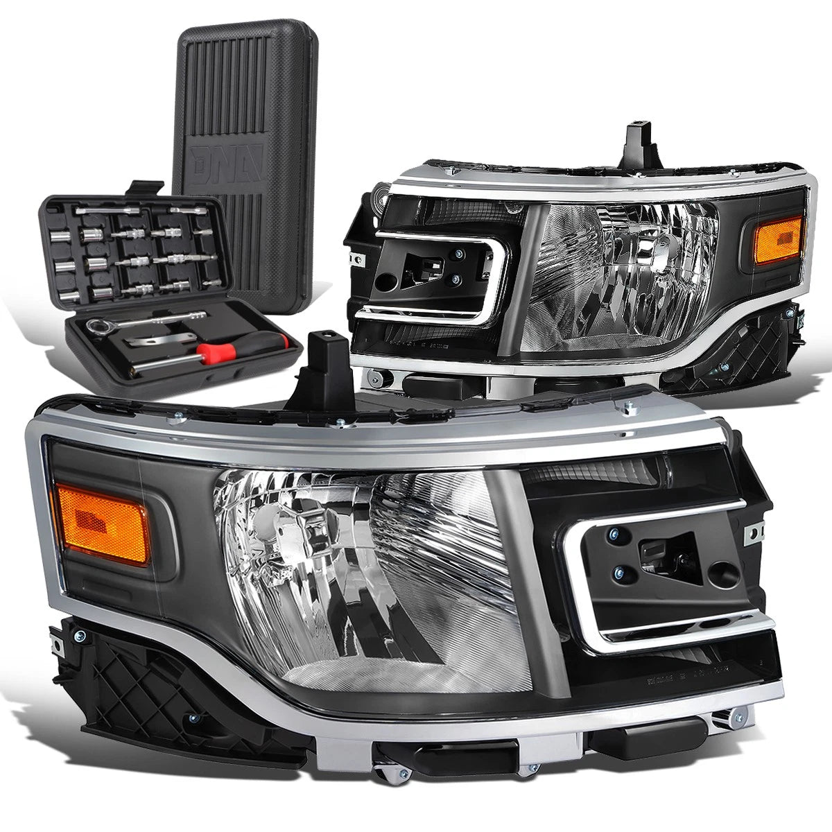 OE Style Black Housing Amber Corner Headlight for Ford Flex (2013–2019)