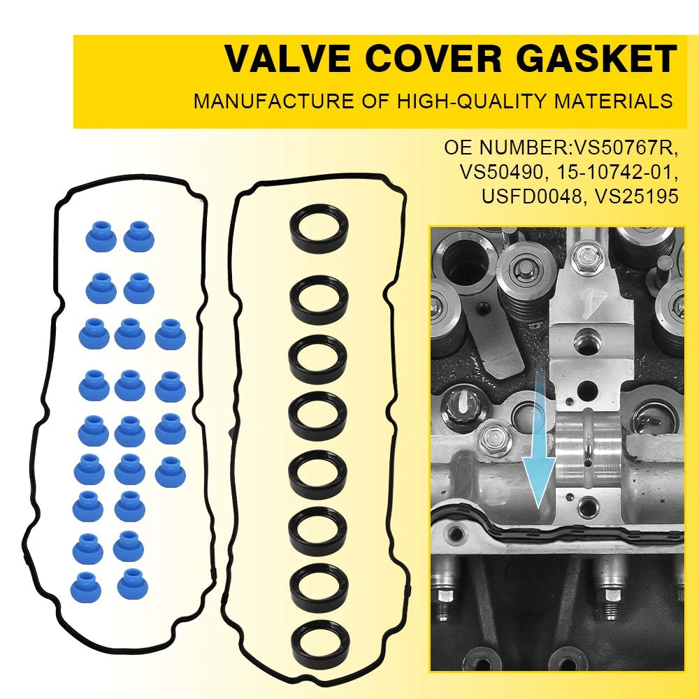 Valve Cover Gasket Set for Ford Edge Flex Taurus Lincoln MKX MKZ (2007â2019)
