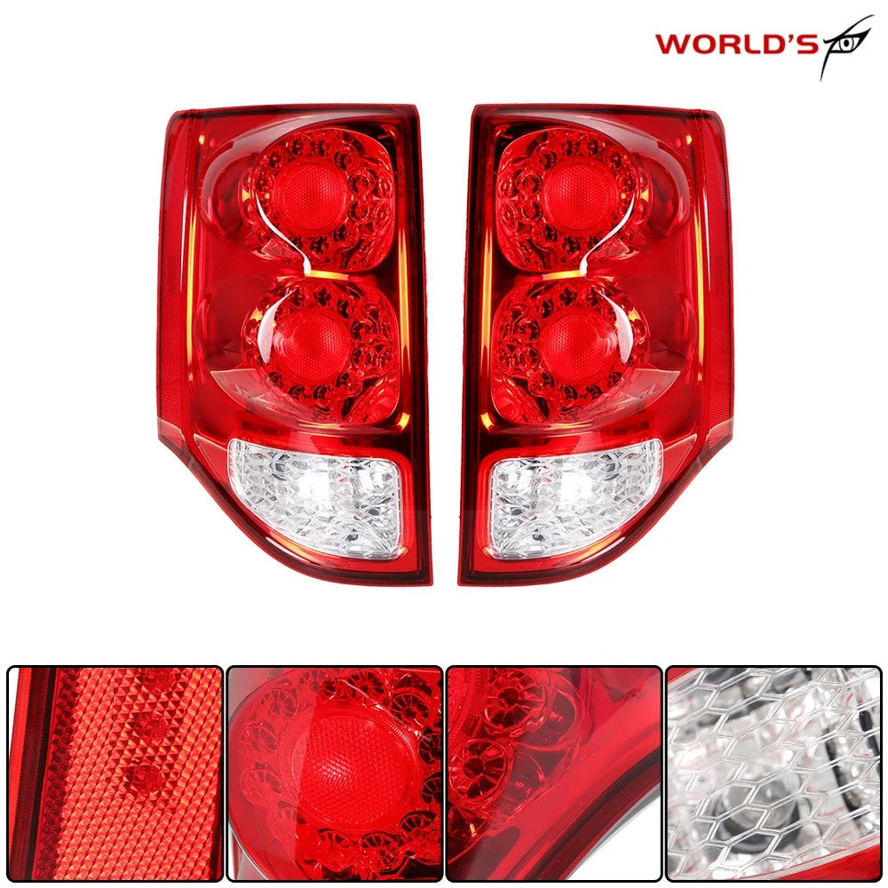 LED Chrome Red Tail Lights for Dodge Grand Caravan (2011–2020)