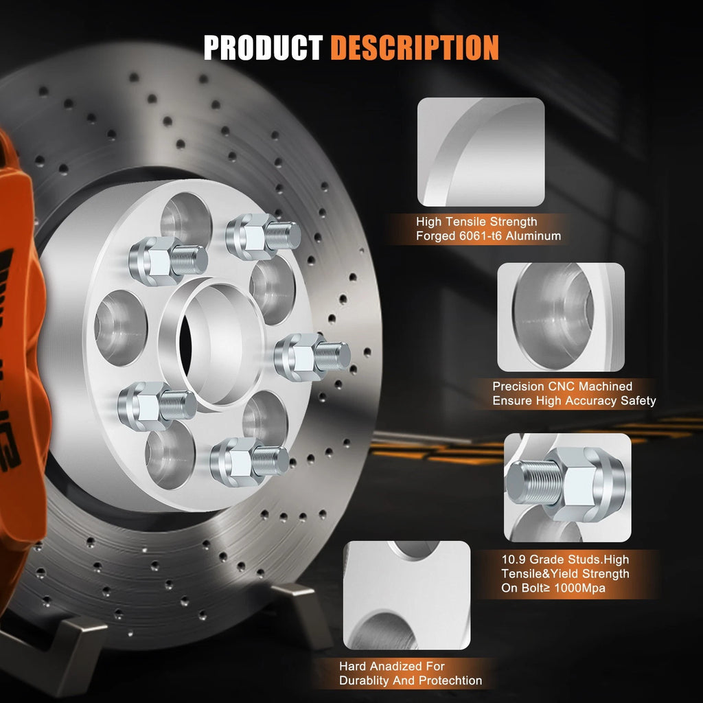 2X 1.5" Wheel Spacers 5x100 12x1.25 for Subaru Forester Outback BRZ Crosstrek (2013–2023)