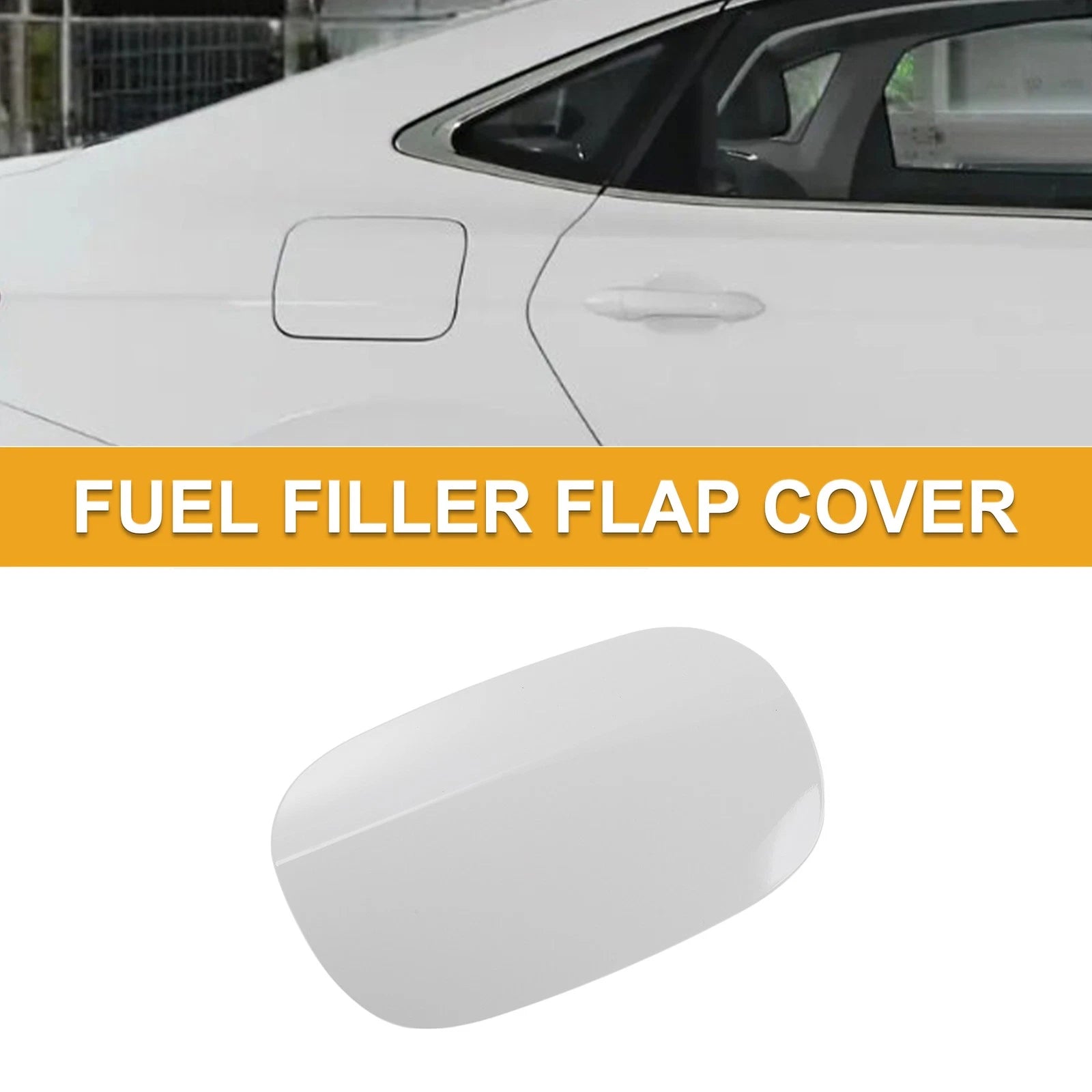 Fuel Tank Door Cap for Mercedes-Benz E200 (2015–2019) Clip Type No.A2056304404 White