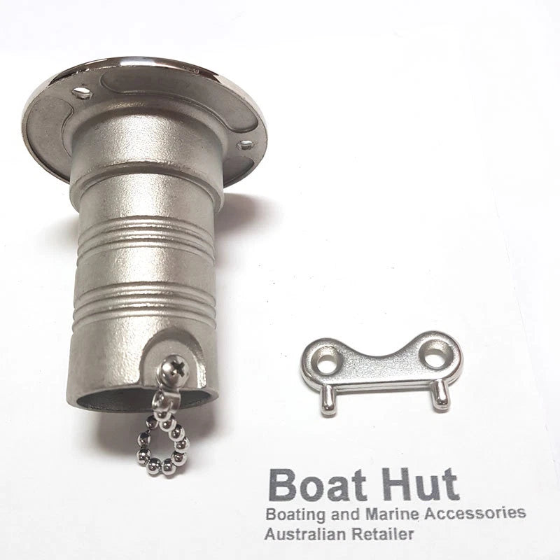 316 Stainless Steel 38mm Waste Deck Filler & Key for Boat