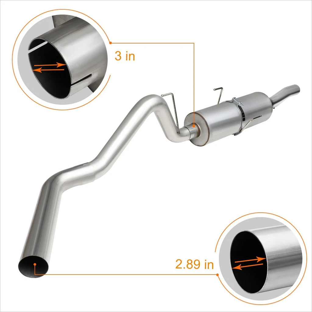3" Catback Exhaust System for Dodge Ram 1500 5.7L V8 Crew Cab (2004–2005)