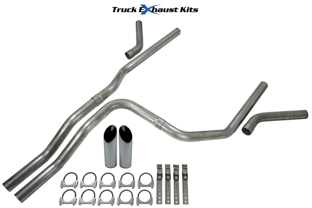 2.5" Dual Exhaust Kit for GMC Yukon (2007–2014) C Exit No Muffler SW Tip