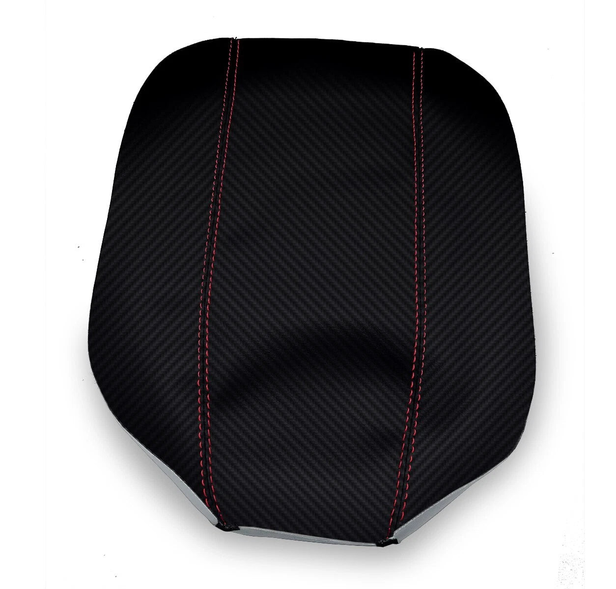 Console Armrest Cover for Honda Civic (1996–2000) PVC Carbon Red Stitch