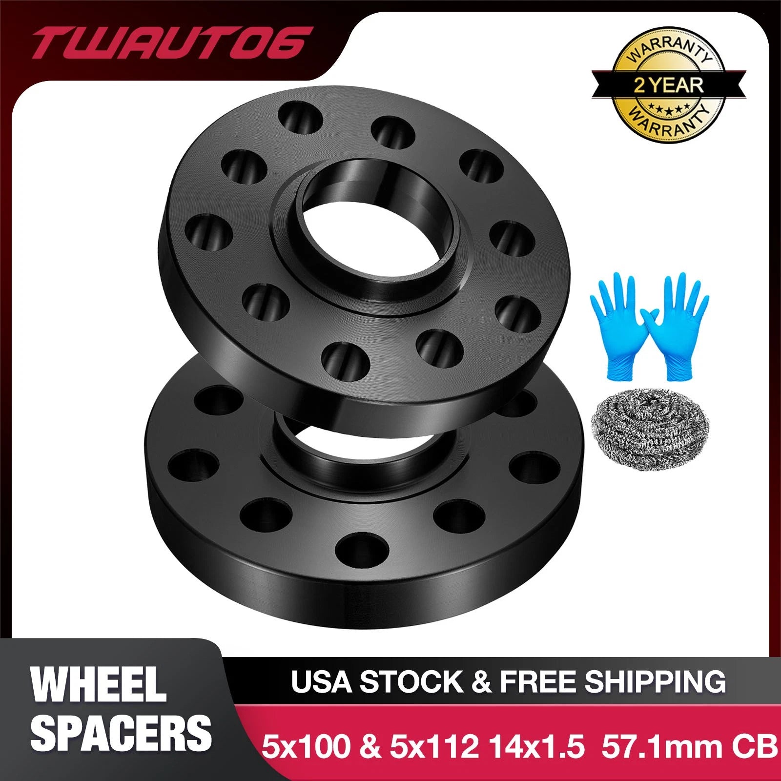 2X 20mm Hubcentric Wheel Spacers for Audi A4 (1996–2006)