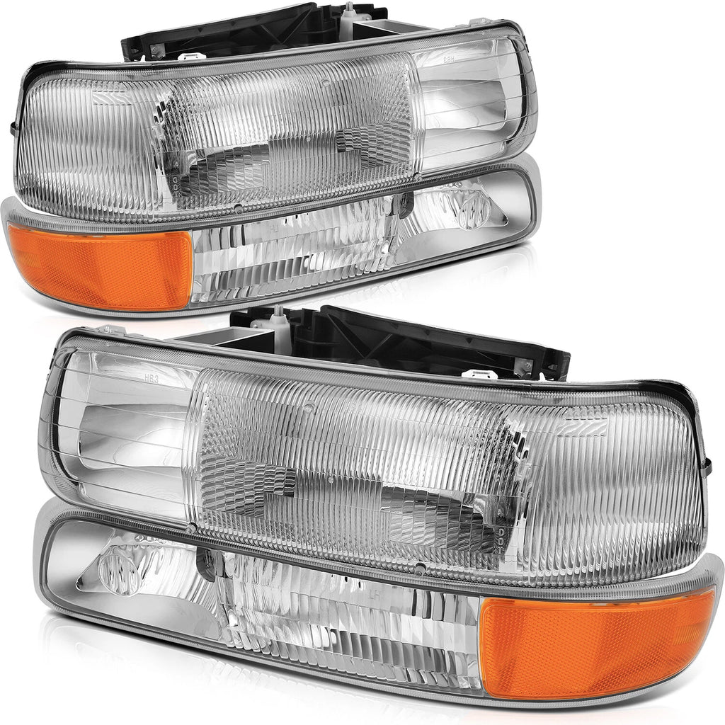 Headlight Assembly Pair for Chevrolet Silverado Tahoe (2000–2002)