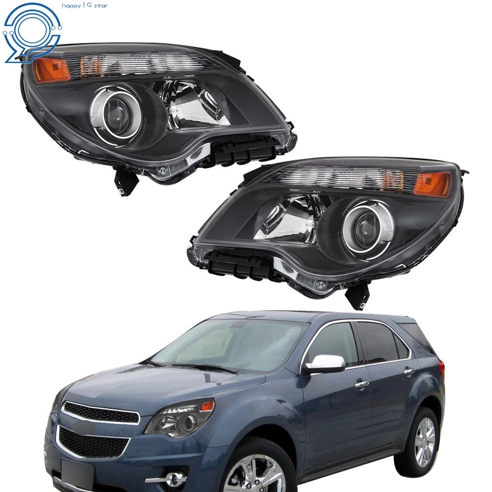 Set of 2 Halogen Projector Headlights for Chevy Equinox LTZ (2010–2015)