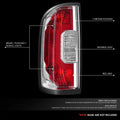 Driver Left Side Taillight for GMC Canyon (2015–2022) OE Chrome Housing Red Lens