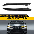 Black Headlight Trim Molding for Toyota Camry (2018–2021)
