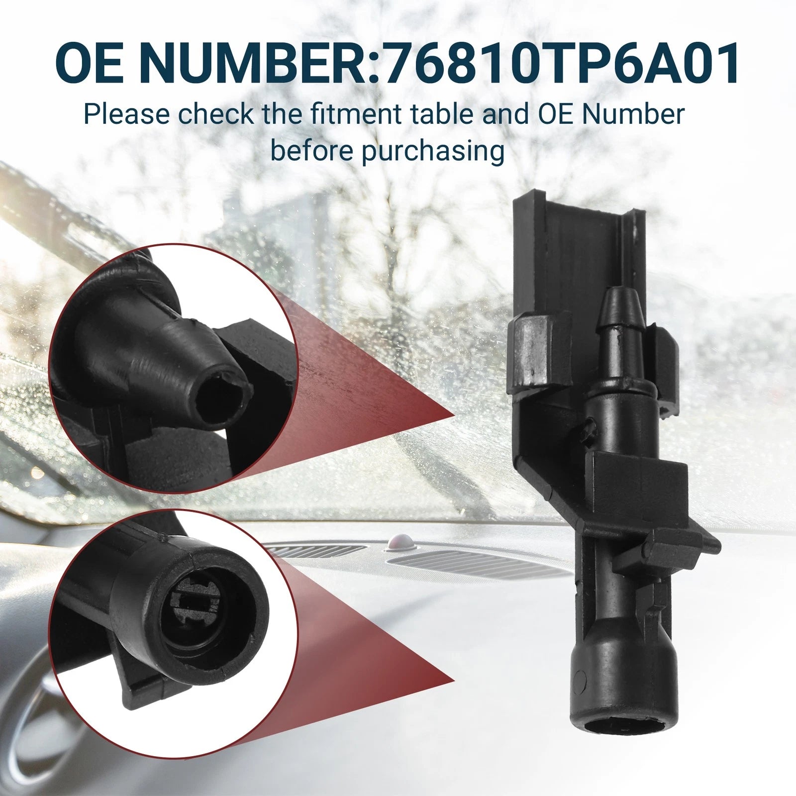 Windshield Washer Nozzle Set for Honda HR-V (2016–2021) with Hose & Connectors