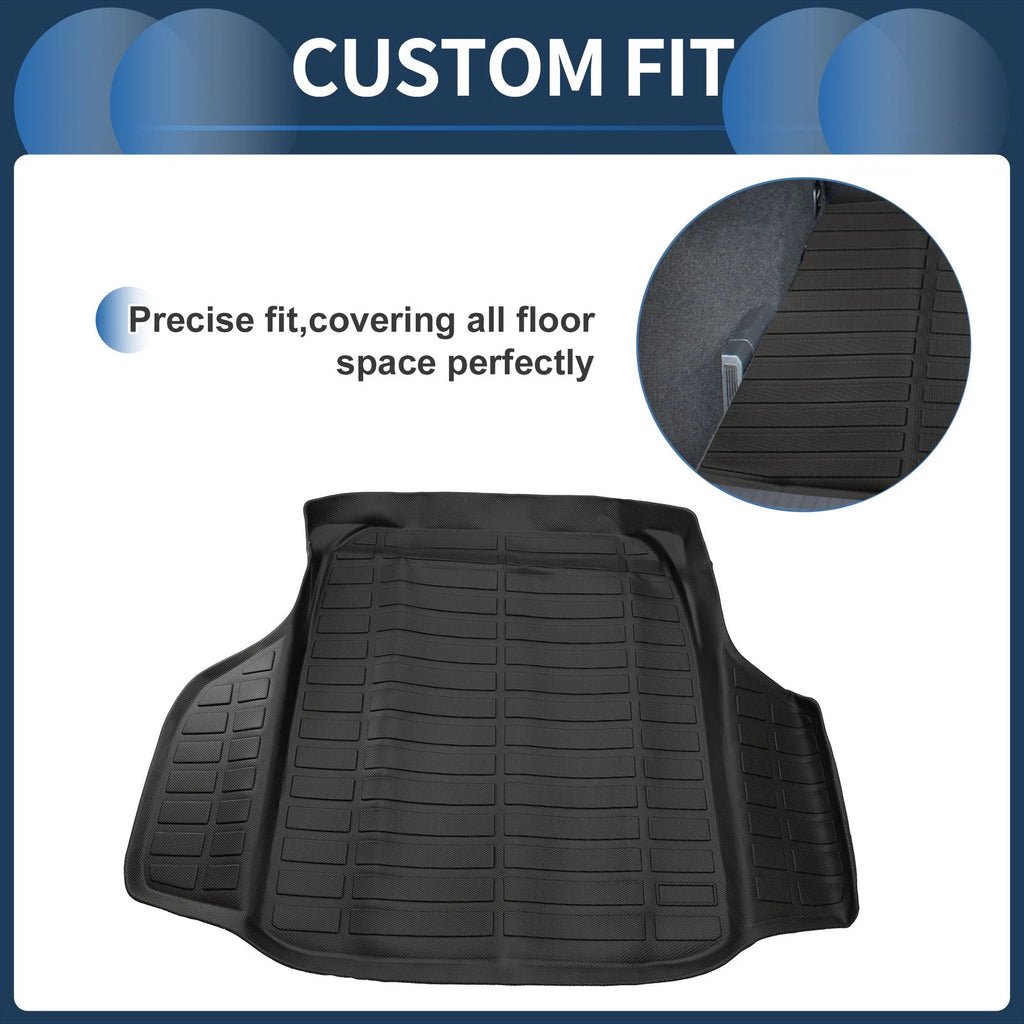 Trunk Mat for Honda Accord (2018–2024) TPE Cargo Liner Replacement Black