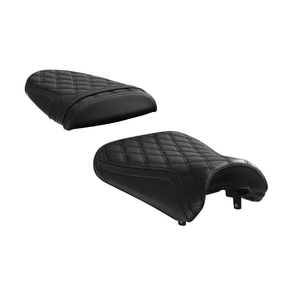 Black Driver & Passenger Seats for Suzuki GSXR600 GSXR750 (2004–2005)