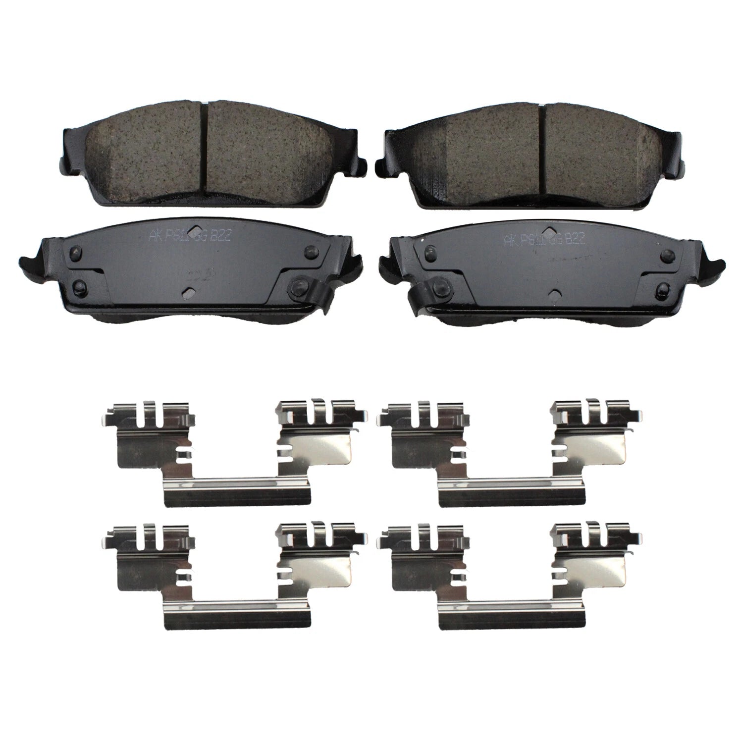 Set of 4 Akebono Rear Ceramic Slotted Brake Pads for Cadillac Chevrolet GMC