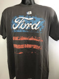 Licensed Ford T-Shirt Charcoal American Flag Logo for Ford (2000–2024)