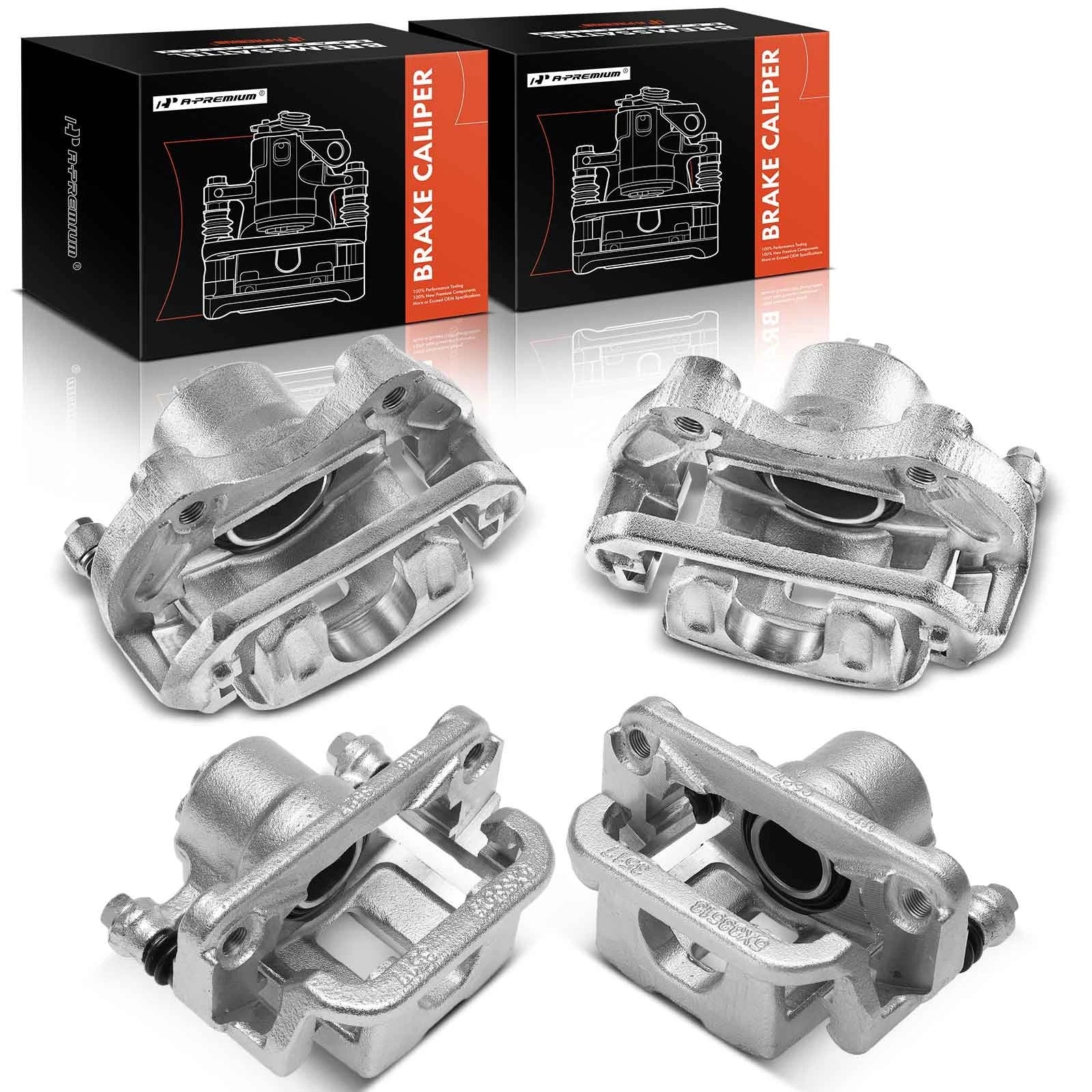 Set of 4 Brake Calipers w/ Bracket for Infiniti G35 Nissan 350Z (2003–2008)