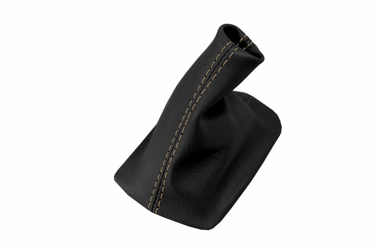 Leather Manual Shift Boot Cover for Volvo C30 C70 S40 (2004–2013) Beige Stitch
