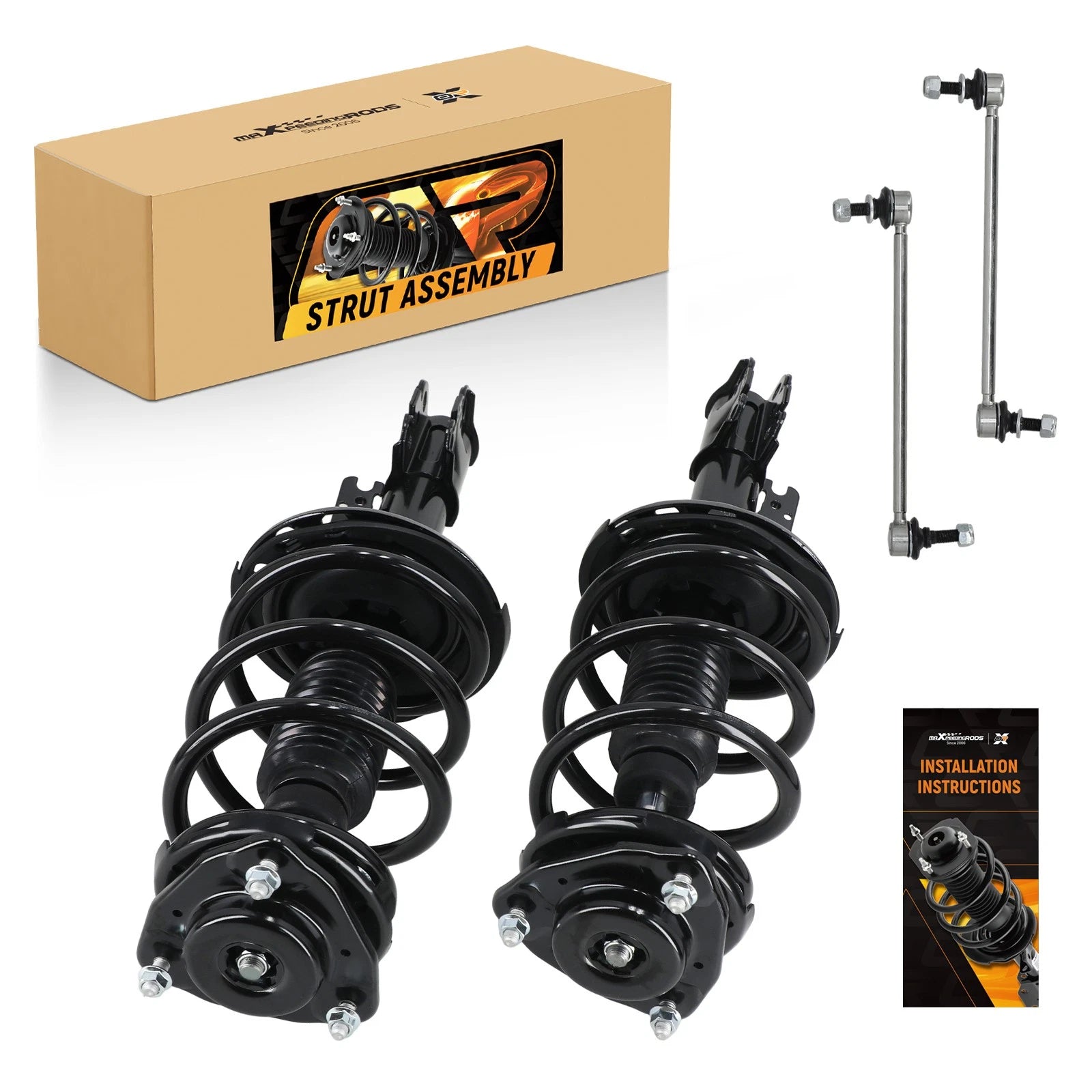 Quick Complete Front Struts & Sway Bars Links for 2011-2014 Toyota Sienna FWD