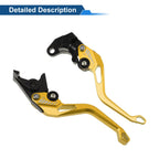 Short Brake Clutch Levers for Suzuki GSX-8S (2023–2025) Solid Gold Tone 1 Pair