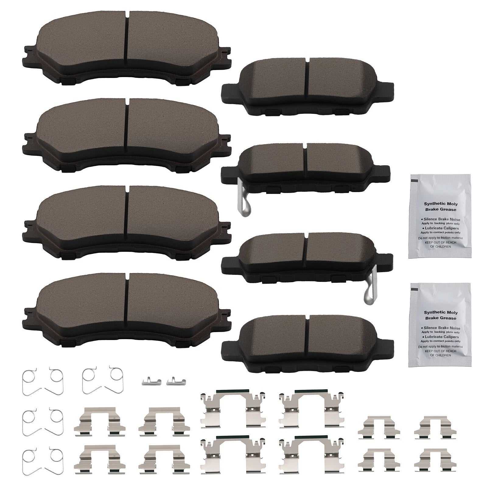 Front and Rear Ceramic Brake Pads for Nissan Qashqai and Rogue Sport (2017-2020)