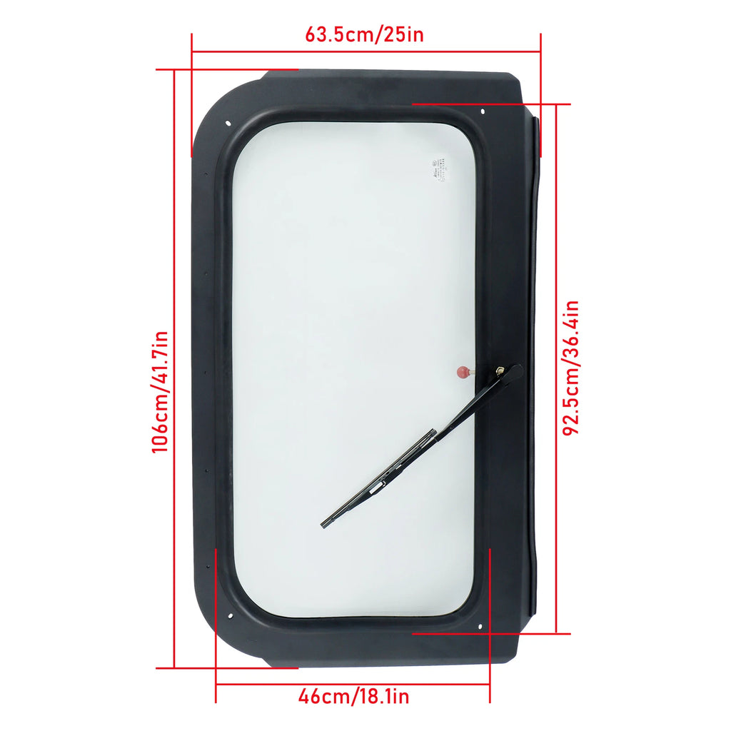 Full Glass Windshield with Wipers for Polaris RZR 570 800 XP 900 (2011–2020)