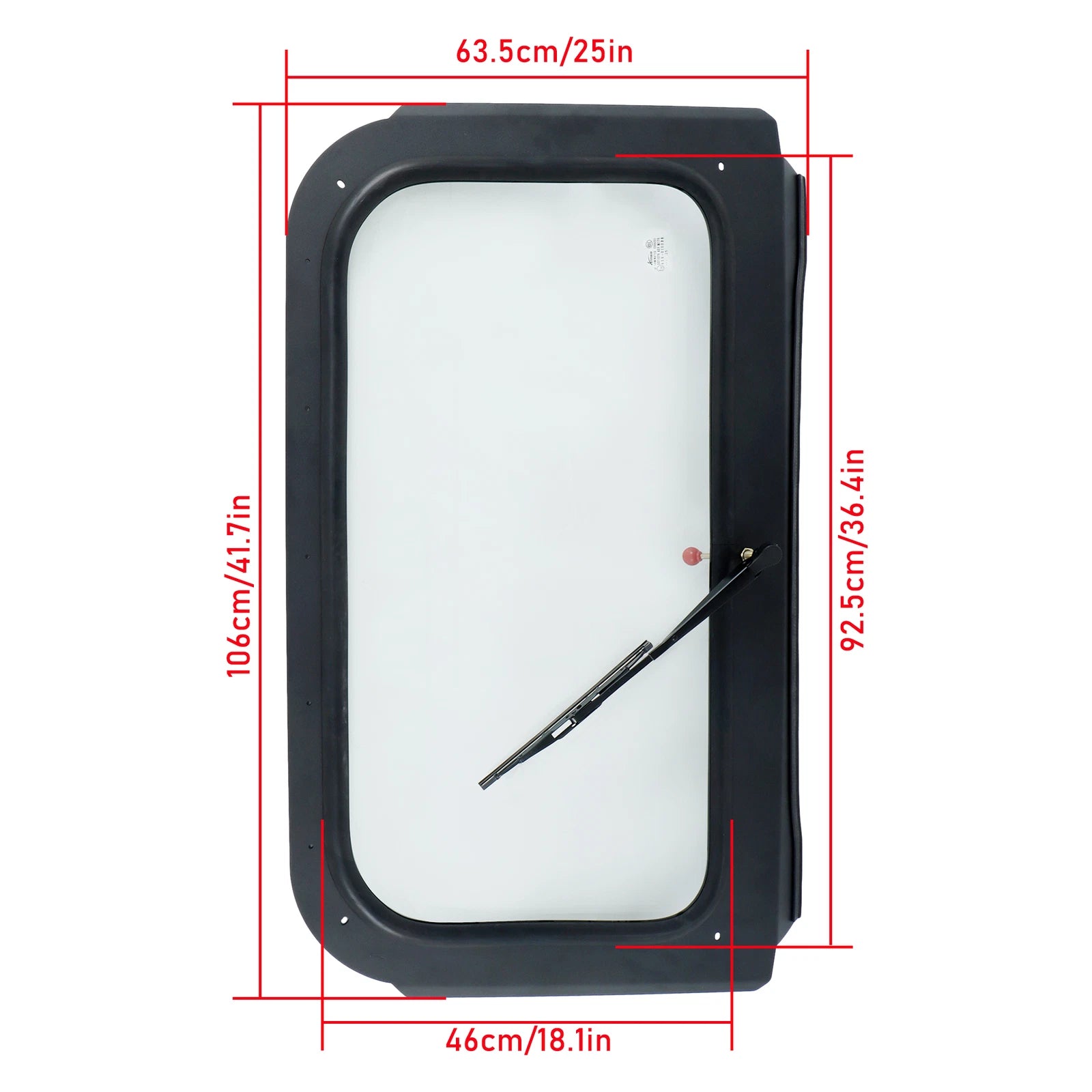 Full Glass Windshield with Wipers for Polaris RZR 570 800 XP 900 (2011–2020)