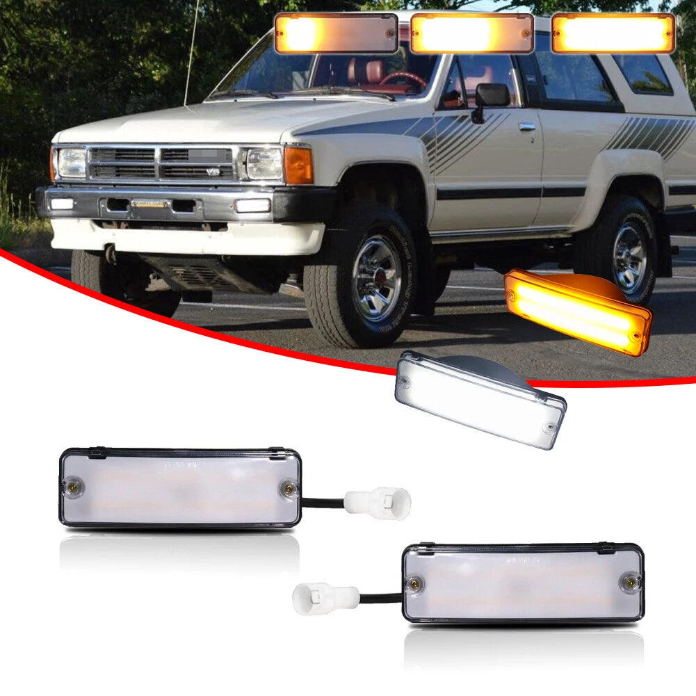 2PC Clear Sequential LED Front Signal Lights for Toyota 4Runner (1984–1989)