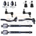 Set of 10 Front Tie Rods Ball Joints Sway Bars for Nissan Armada Titan (2005–2013)