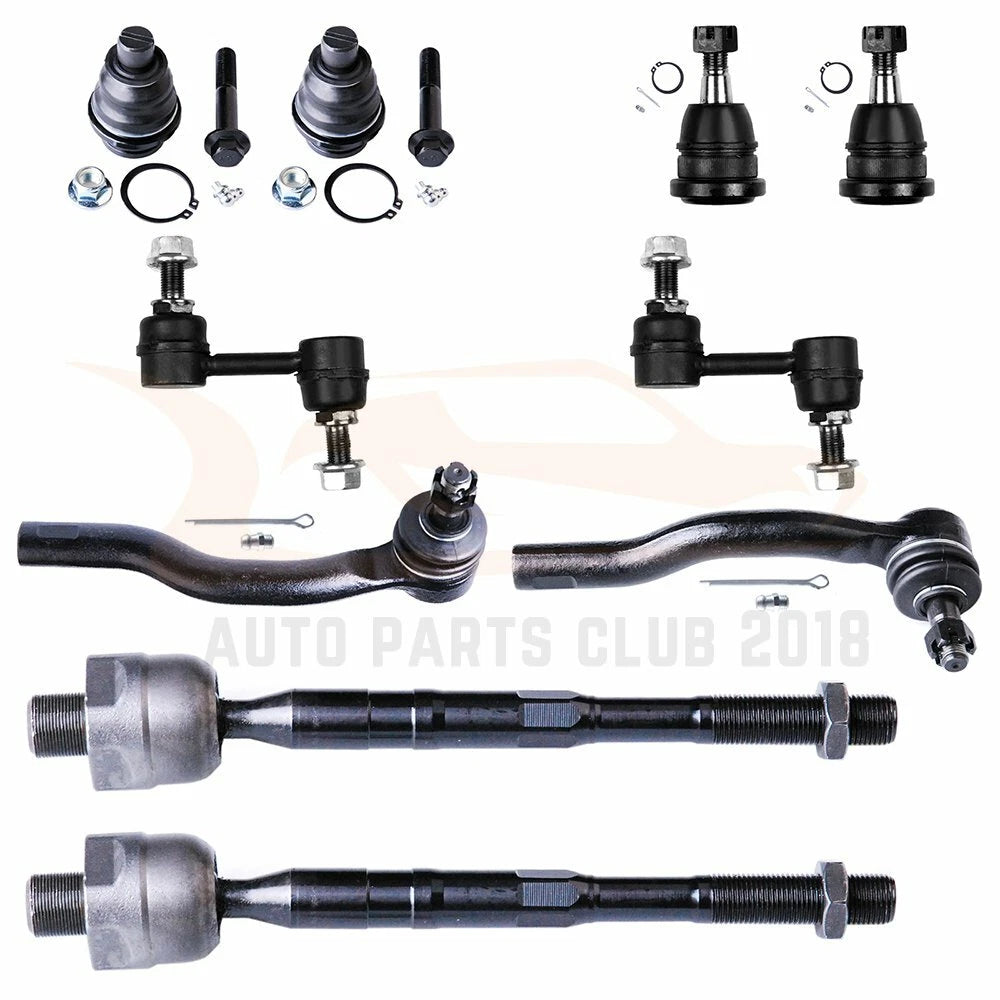 Set of 10 Front Tie Rods Ball Joints Sway Bars for Nissan Armada Titan (2005–2013)