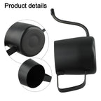 Set of 2 Black Stainless Steel Pots for Plants (Compact & Stylish)